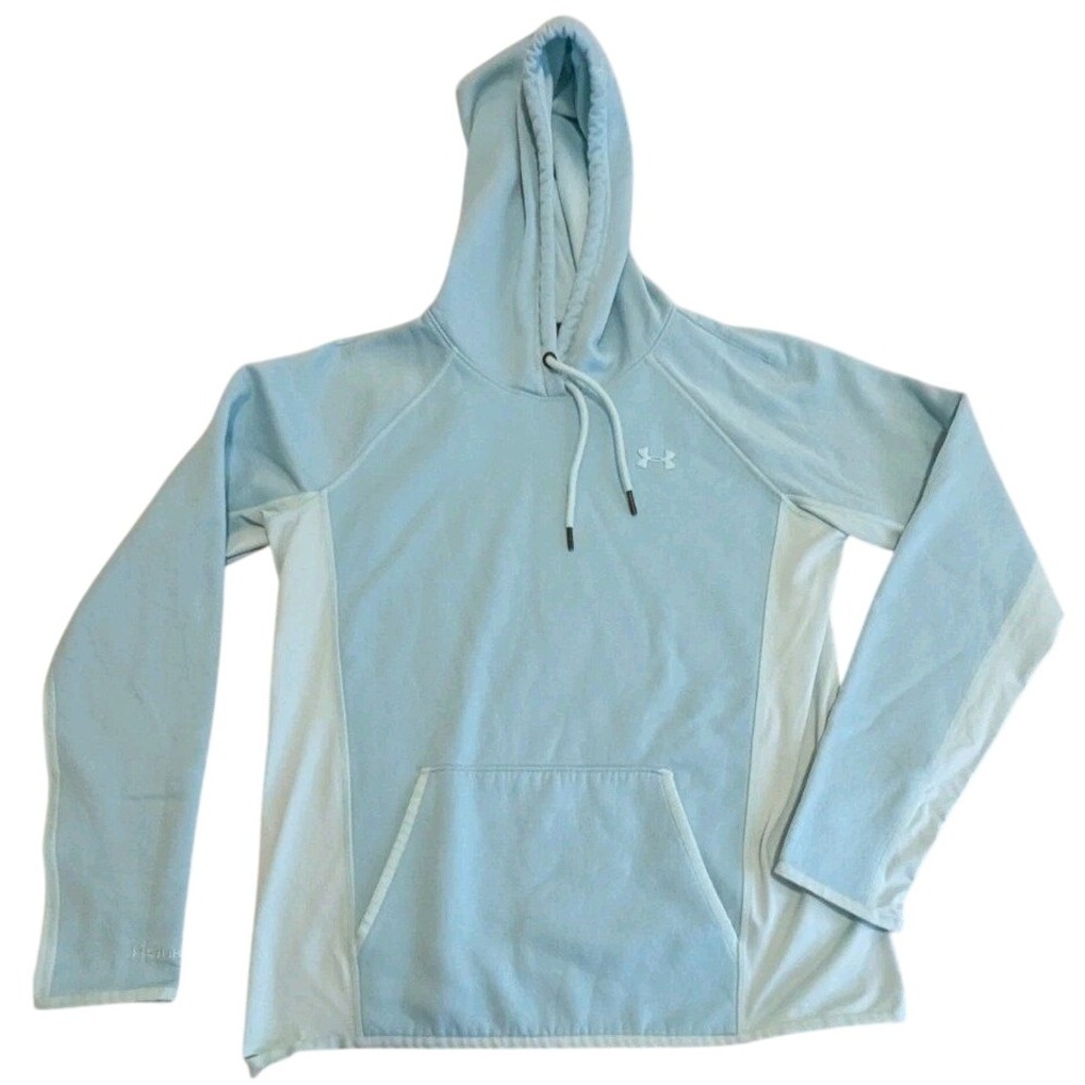 Under Armour ColdGear Fleece Hoodie Light Blue Women's MD‎